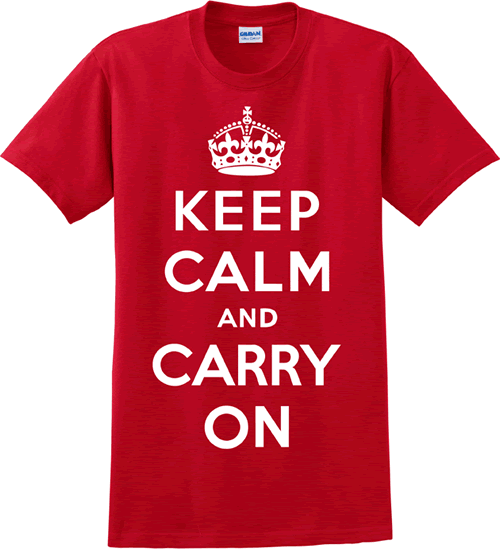 Keep Calm and Carry On (red)