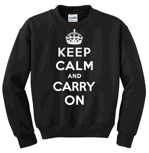 Keep Calm and Carry On (black)