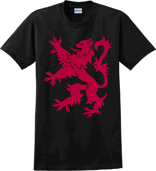 Scotland Lion (black w/red)