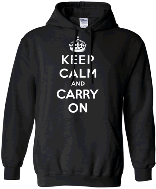 Keep Calm and Carry On (black)